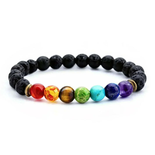 Bracelet 7 chakras avec pierres naturelles équilibrantes