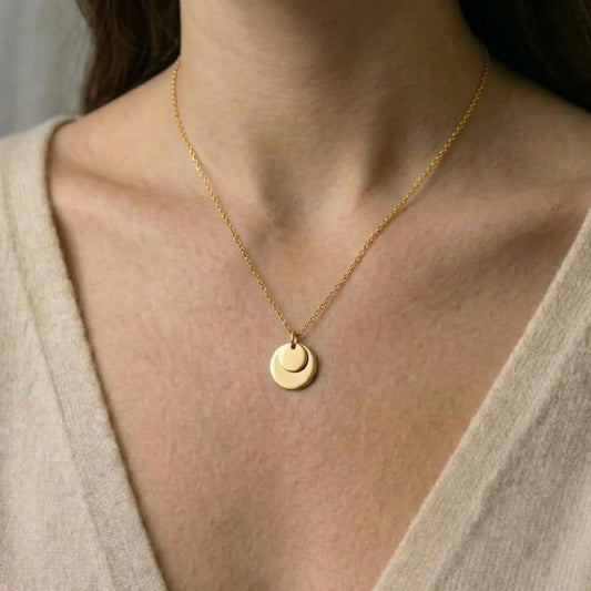 Collier Éclipse - Doré Or Jaune 18k