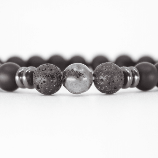 bracelet pierre naturelle 8mm onyx basalte labradorite
