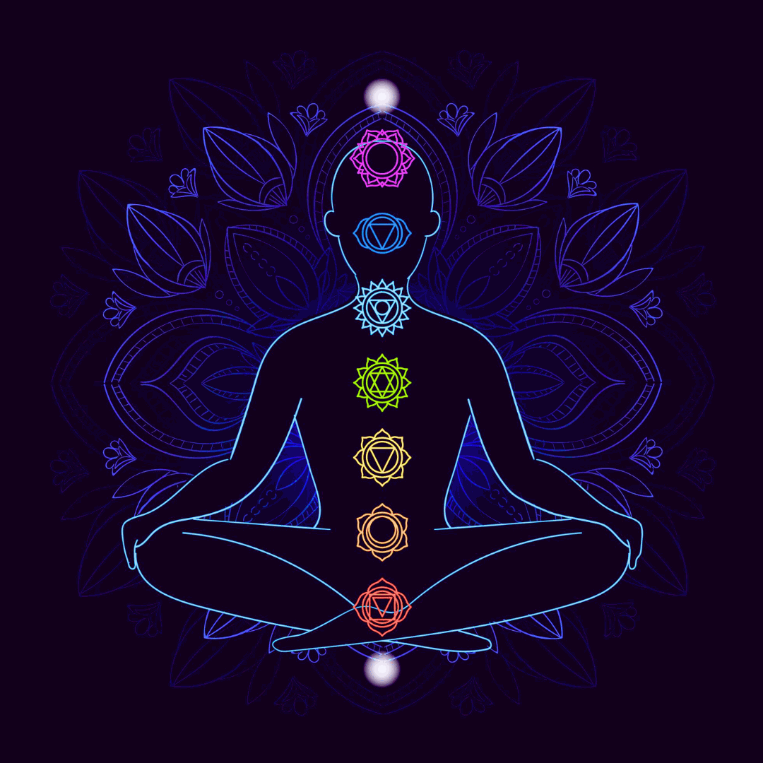 Illustration des chakras pour bracelet énergétique homme