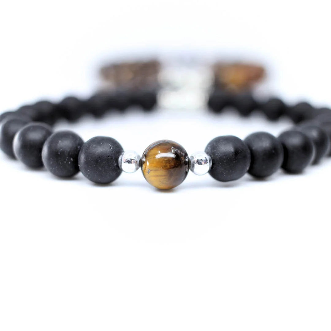 Bracelet AMORE en Onyx noir – bijou naturel sobre et protecteur