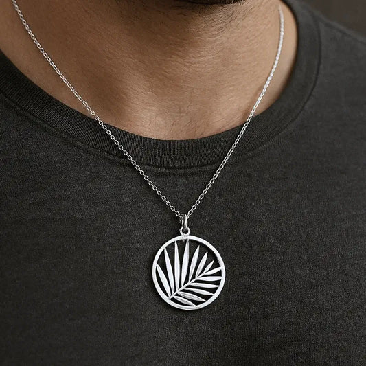COLLIER ARECA - Argent
