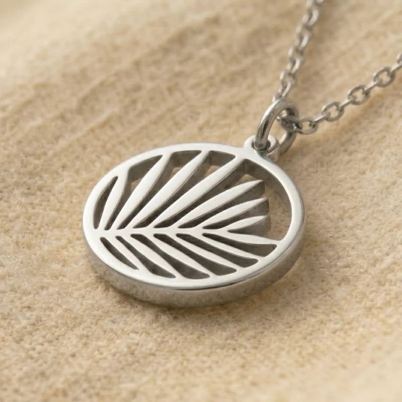 Bijou antaluna en acier inoxydable 316l avec pendentif palmier