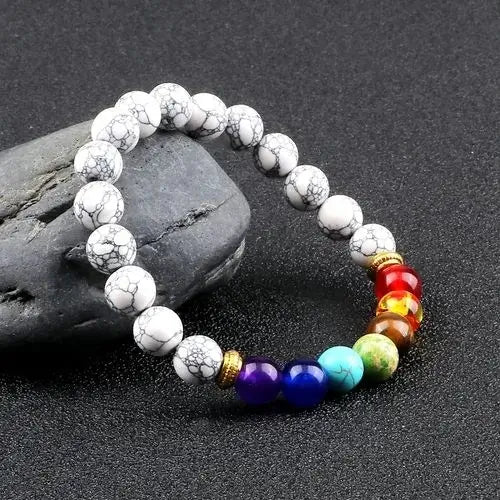 BRACELET 7 CHAKRAS - Howlite