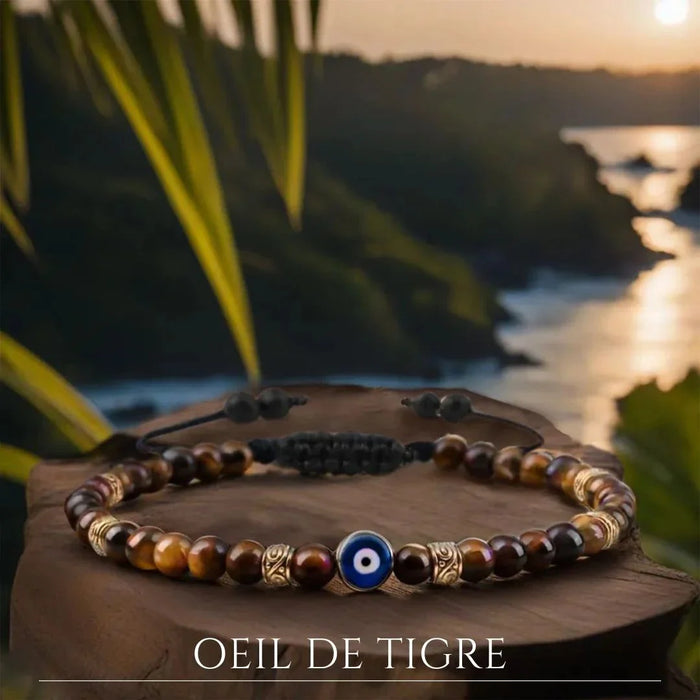 Bracelet GUARDA en pierre naturelle Œil de Tigre