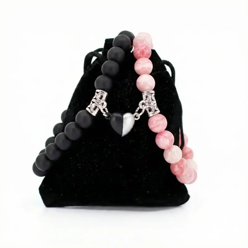 BRACELETS AMORE - Jade Rose & Onyx