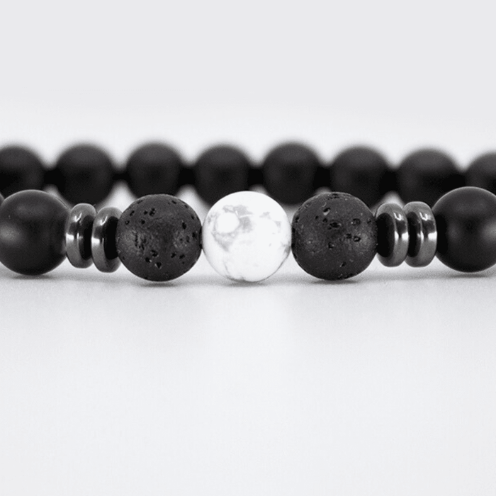 bracelet pierre naturelle 8mm onyx basalte howlite