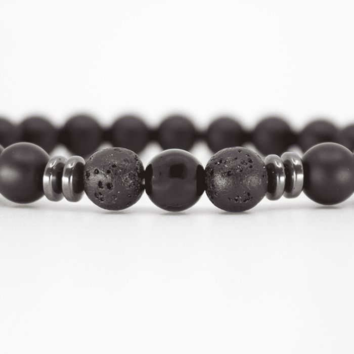 bracelet pierre naturelle 8mm onyx basalte