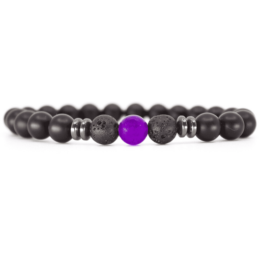 bracelet pierre naturelle 8mm jade mauve