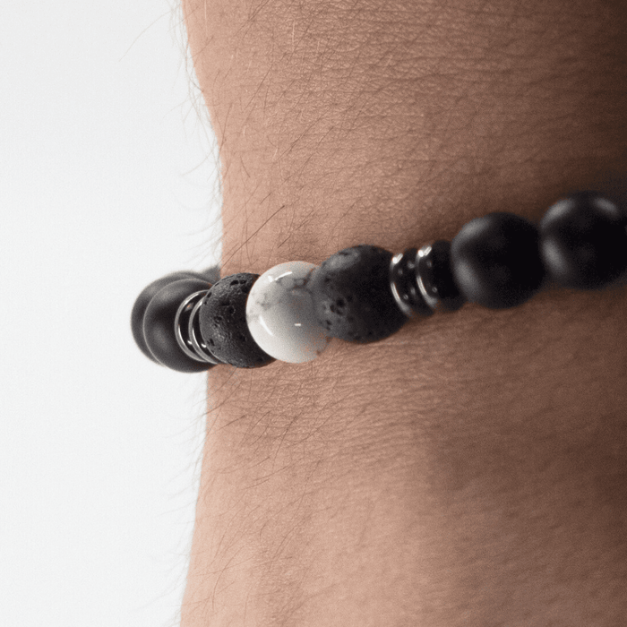 bracelet pierre naturelle homme Howlite