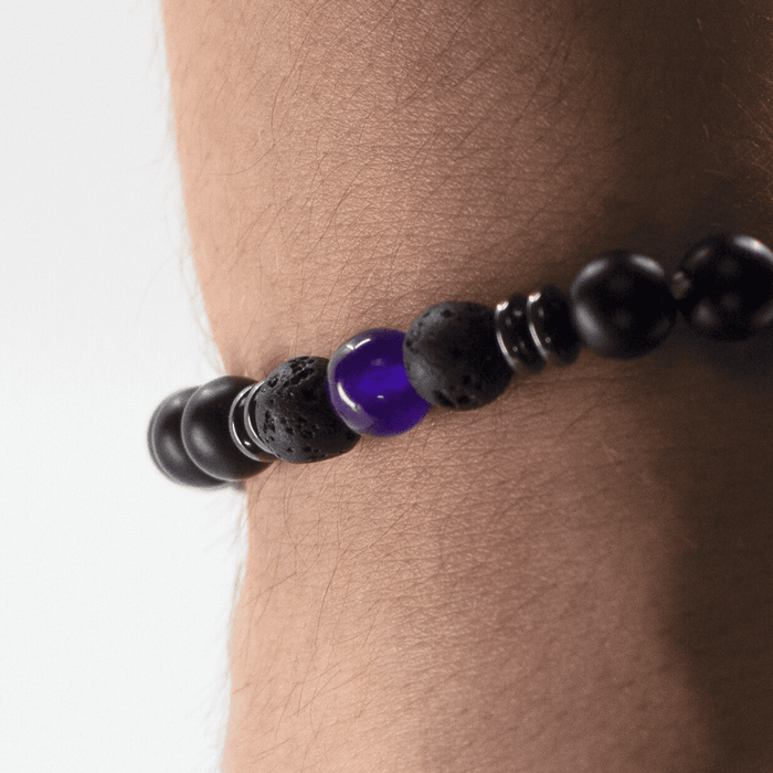 bracelet pierre naturelle homme jade mauve