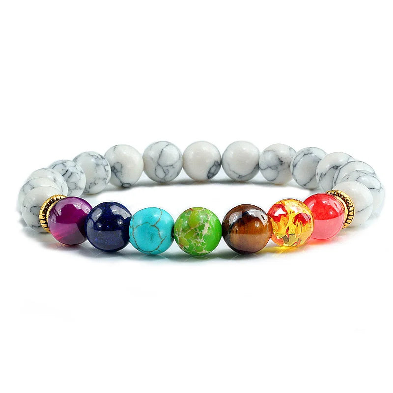 BRACELET 7 CHAKRAS - Howlite