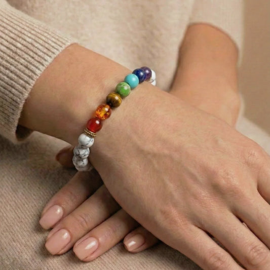 BRACELET 7 CHAKRAS - Howlite