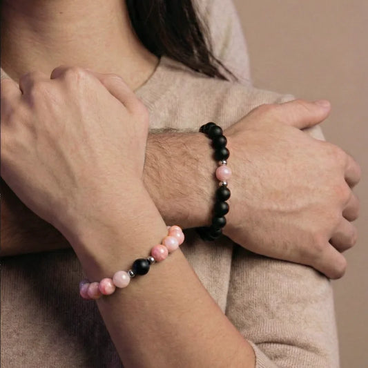 BRACELETS AMORE - Jade Rose & Onyx