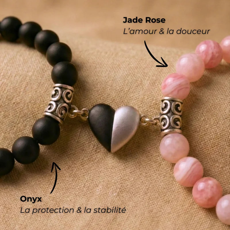 BRACELETS AMORE - Jade Rose & Onyx