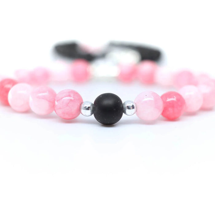 Bracelet en Jade rose AMORE – perles naturelles douces pour elle