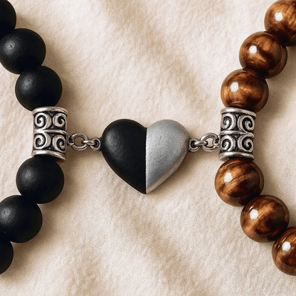 Bracelets couple AMORE formant un cœur – symbole d’amour par Antaluna