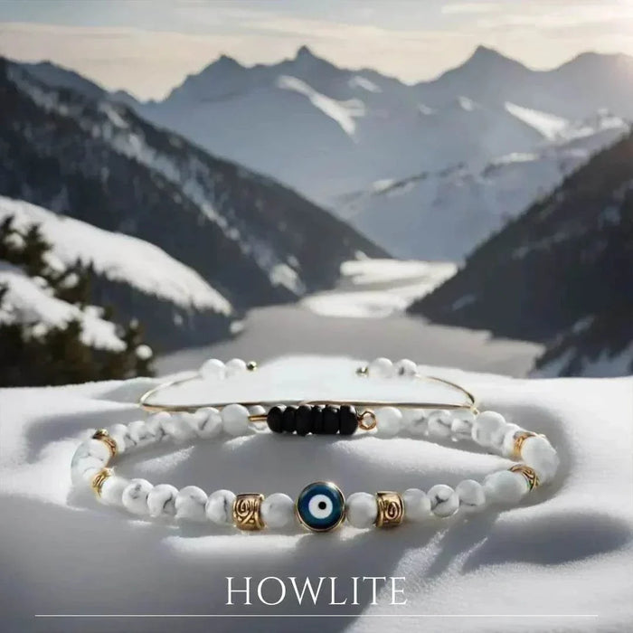 Bracelet GUARDA - Pierre Howlite
