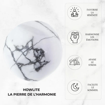 Pierre Howlite – favorise la paix intérieure et réduit le stress